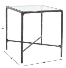 Load image into Gallery viewer, Jessa Forged Metal Square End Table Design: SFV9503E - New Orleans Habitat for Humanity ReStore Elysian Fields
