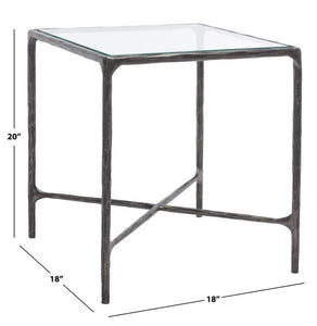 Jessa Forged Metal Square End Table Design: SFV9503E - New Orleans Habitat for Humanity ReStore Elysian Fields