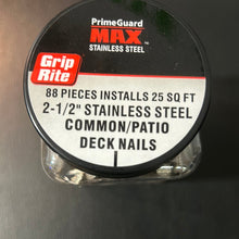 Load image into Gallery viewer, 2-1/2” stainless steel deck nails 88pcs - New Orleans Habitat for Humanity ReStore Elysian Fields
