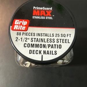 2-1/2” stainless steel deck nails 88pcs - New Orleans Habitat for Humanity ReStore Elysian Fields