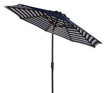 Load image into Gallery viewer, Athens Inside Out Striped 9ft Crank Outdoor Auto Tilt Umbrella Design: PAT8007A - New Orleans Habitat for Humanity ReStore Elysian Fields
