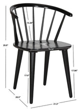 Load image into Gallery viewer, Blanchard 18&#39;&#39; H Black Curved Spindle Side Chair Set of 2 - New Orleans Habitat for Humanity ReStore Elysian Fields
