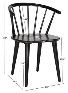 Blanchard 18'' H Black Curved Spindle Side Chair Set of 2 - New Orleans Habitat for Humanity ReStore Elysian Fields