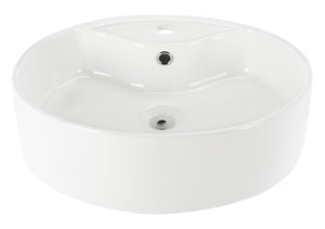 Brook Porcelain Ceramic Oval 20 Inch White Bathroom Vessel Sink With Overflow Drain - New Orleans Habitat for Humanity ReStore Elysian Fields