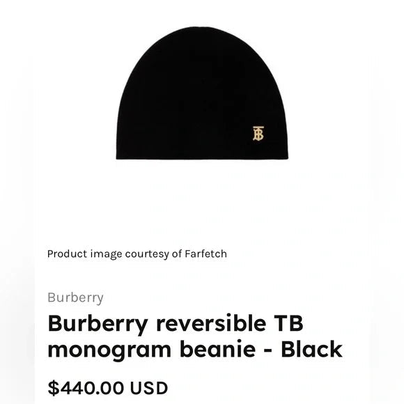 Burberry Cashmere Lola Beanie - New Orleans Habitat for Humanity ReStore Elysian Fields