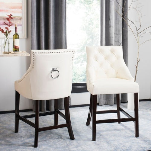 Eleni Tufted Wing Back Counter Stool Design: BST6305G-SET2 - New Orleans Habitat for Humanity ReStore Elysian Fields