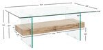 Kayley Rectangular Modern Glass Coffee Table Design: COF7004A - New Orleans Habitat for Humanity ReStore Elysian Fields
