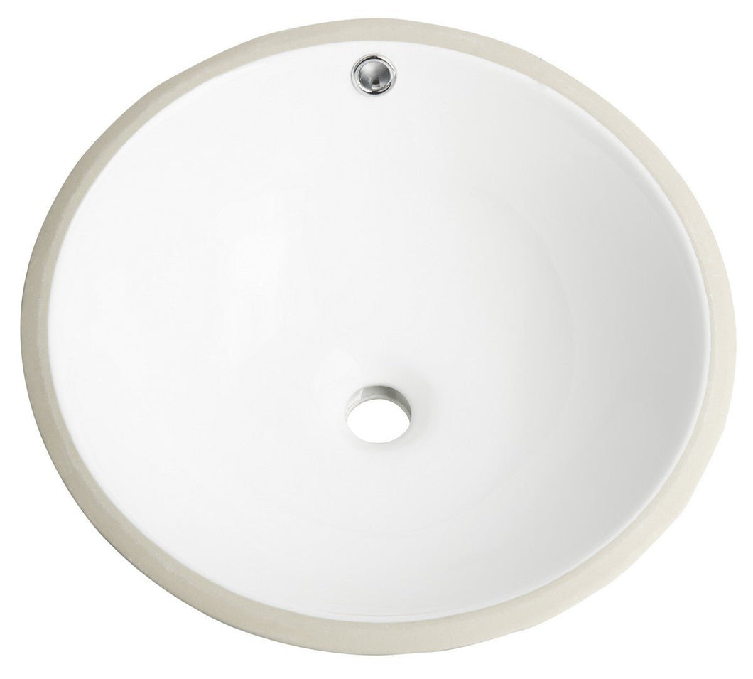 Nerida Porcelain Ceramic Round 17 Inch White Undermount Bathroom Sink Design: BSK5404A - New Orleans Habitat for Humanity ReStore Elysian Fields