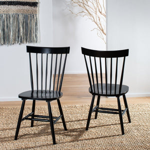 Parker 17" H Spindle Dining Chair ( Set Of 2) Black - New Orleans Habitat for Humanity ReStore Elysian Fields