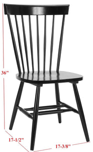 Parker 17" H Spindle Dining Chair ( Set Of 2) Black - New Orleans Habitat for Humanity ReStore Elysian Fields