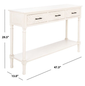 Peyton 3 Drawer Console Table White - New Orleans Habitat for Humanity ReStore Elysian Fields