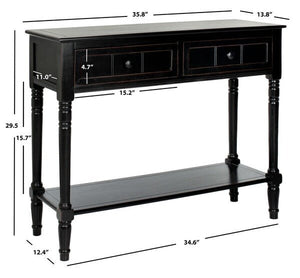 Samantha 2 Drawer Console Black - New Orleans Habitat for Humanity ReStore Elysian Fields
