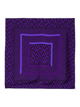 Load image into Gallery viewer, Versace La Greca Print Silk Scarf - Purple - New Orleans Habitat for Humanity ReStore Elysian Fields
