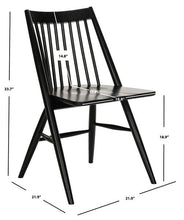 Load image into Gallery viewer, Wren 19 Inch H Spindle Dining Chair Set of 2 Black - New Orleans Habitat for Humanity ReStore Elysian Fields
