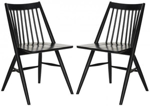 Wren 19 Inch H Spindle Dining Chair Set of 2 Black - New Orleans Habitat for Humanity ReStore Elysian Fields