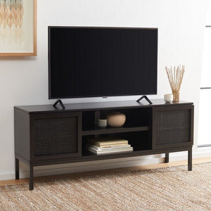 Zadie 1 Shelf Rattan Media Stand Design: MED5009E - New Orleans Habitat for Humanity ReStore Elysian Fields